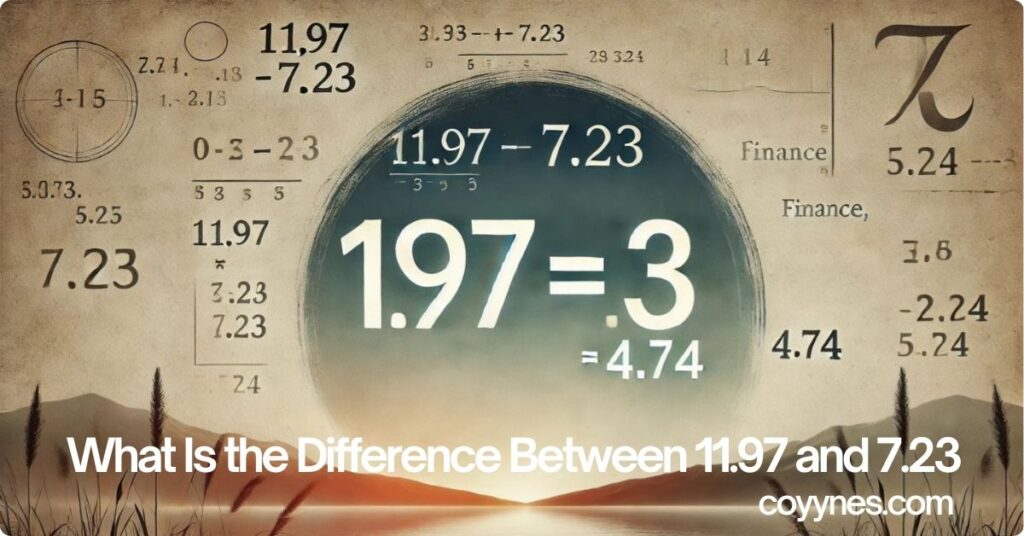 What Is the Difference Between 11.97 and 7.23